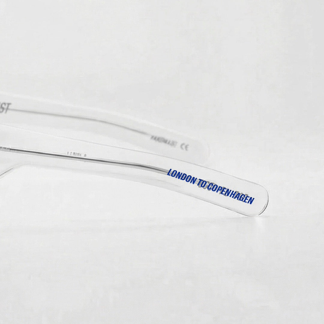 KX-01 clear crystal eyewear - detail