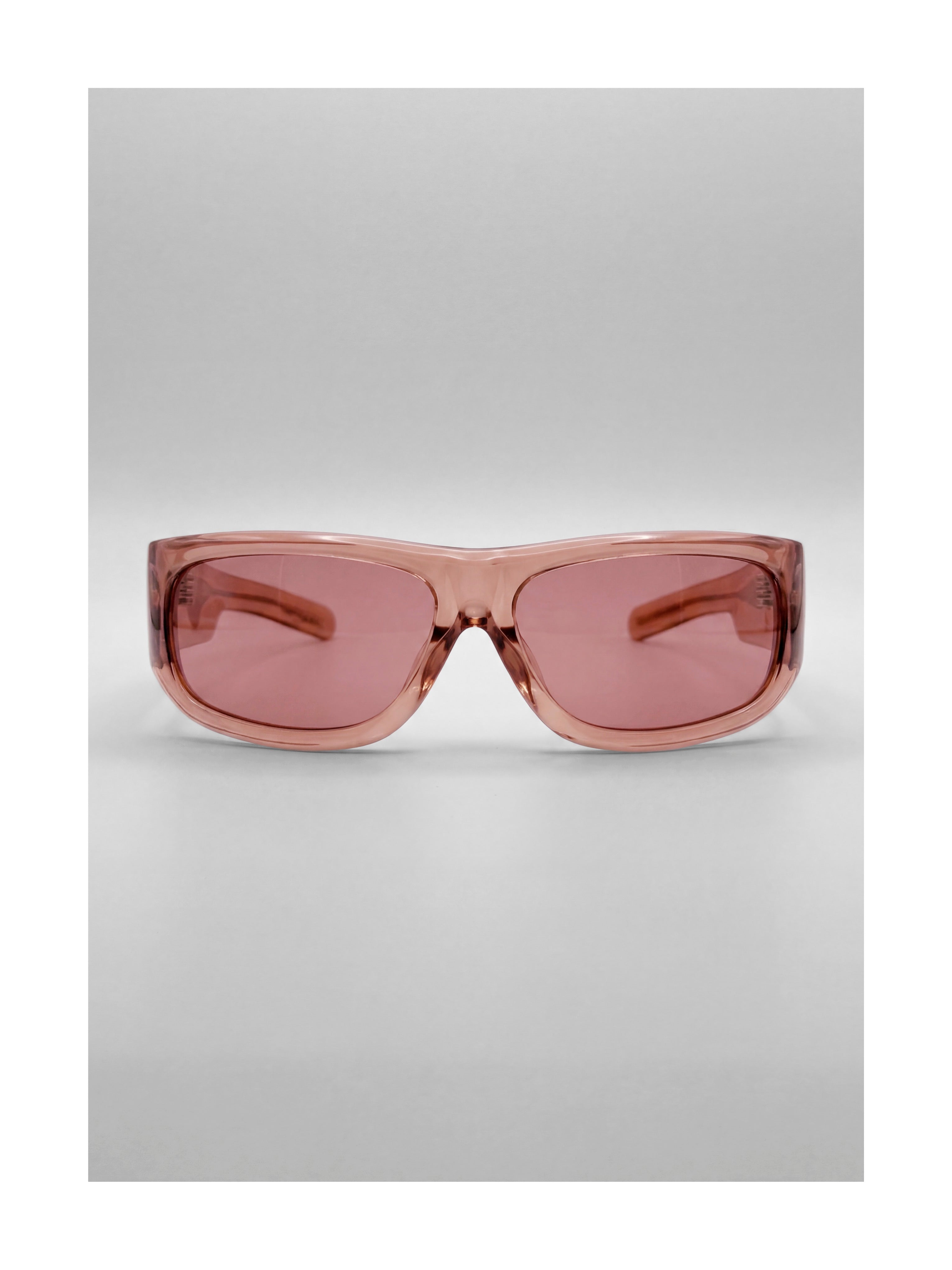 KXNGS x Flatlist KX-02 Crystal Pink / Dust Pink Lens - front view