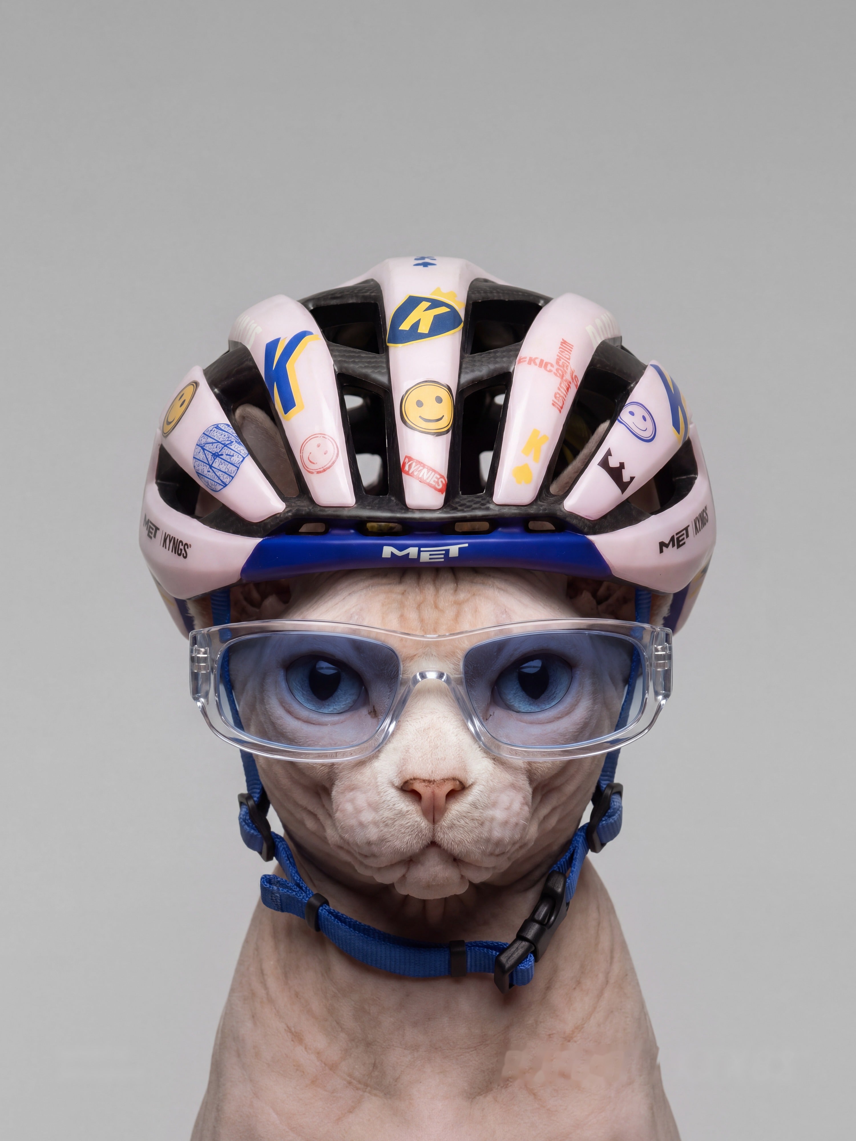Rider head-on wearing KXNGS x FLATLIST eyewear